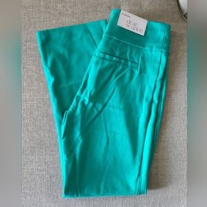 Dear Scarlett Vibrant Green Pull On Casual Women Pants Size Large Straight Slim